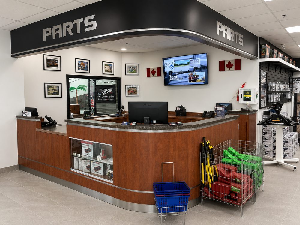 The Traveland RV parts counter